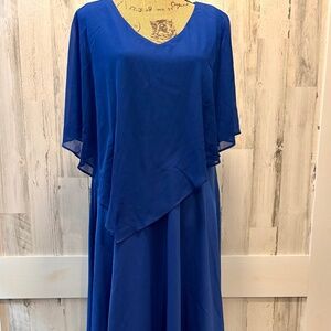 KIM CURVY DRESS -SIZE 16W ROYAL BLUE - NWT